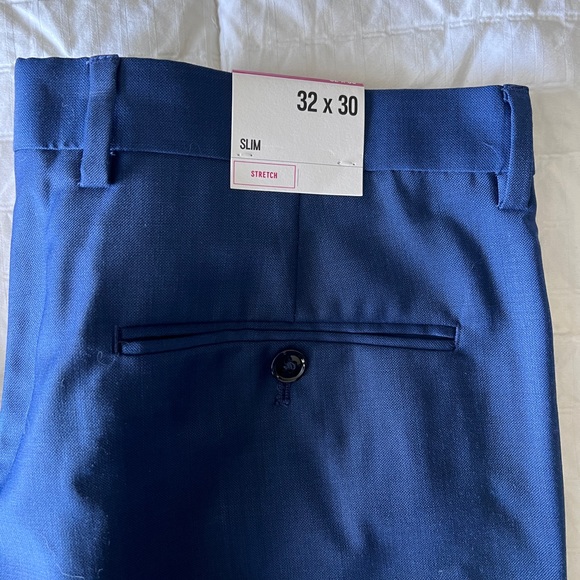 NWT Express Slim Dress Pants blue color code # 1378 32x30 - Picture 2 of 3